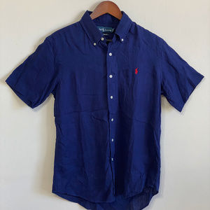 RALPH LAUREN Custom Fit Short Sleeve Button Down M